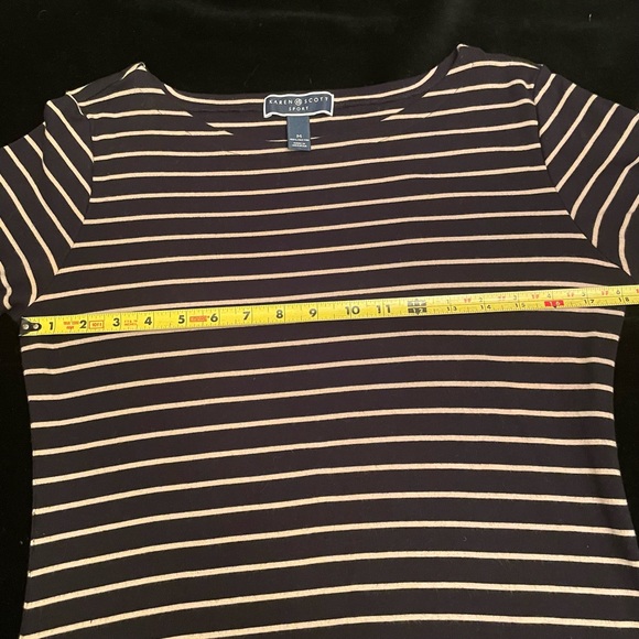 Karen Scott Women's Casual Dress - Body-Hugging Striped Wear-Anywhere - Size M - Picture 8 of 14